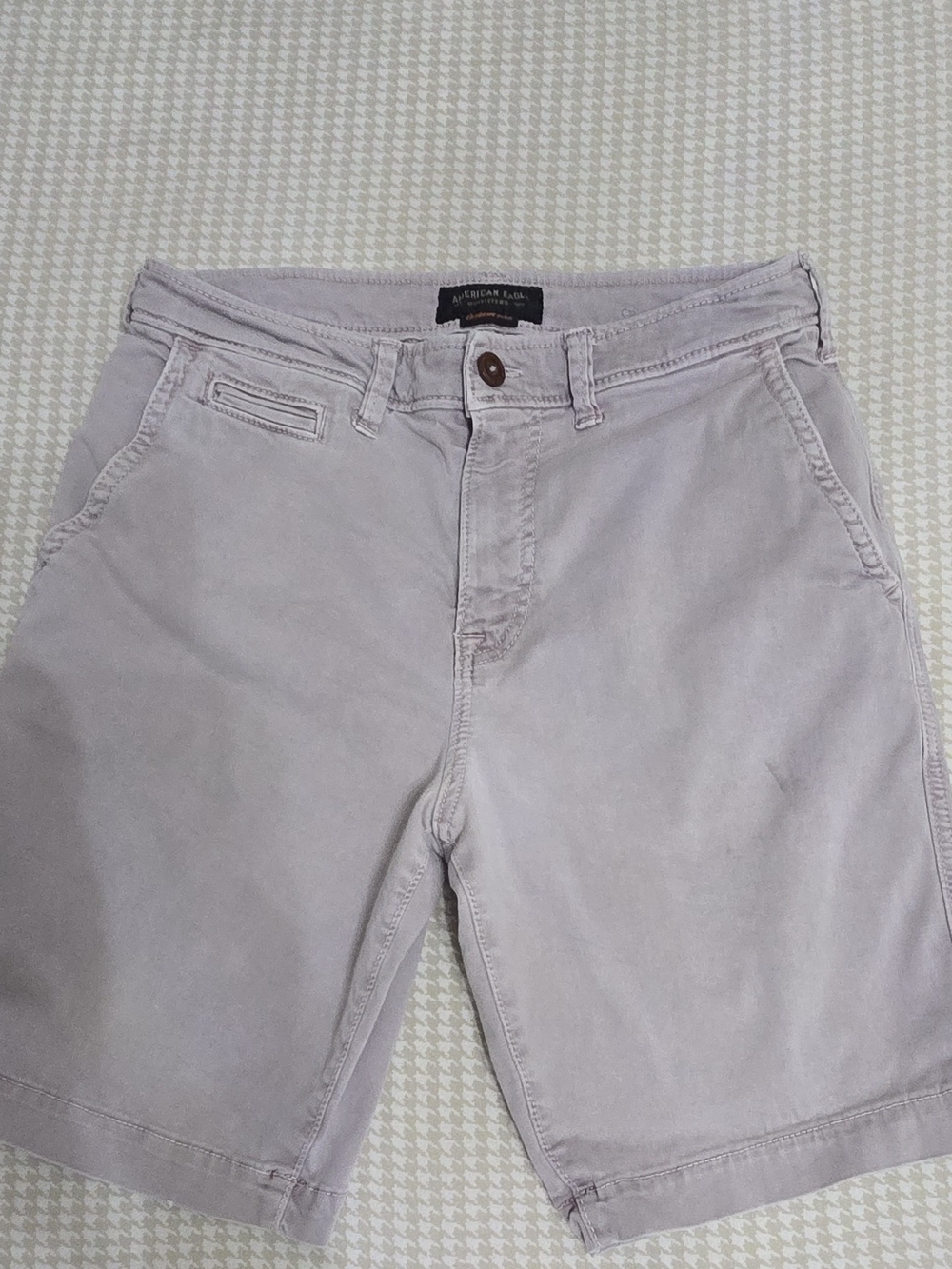 American Eagle Outfitters Men's Light Mauve Cotton Blend Shorts